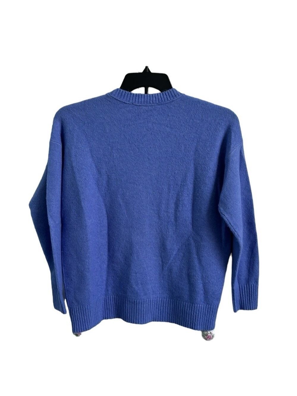 Loft Periwinkle Knit V Neck Sweater Size MP - Picture 11 of 12